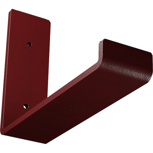 Ekena Millwork Steel Hanging Shelf Bracket, Hammered Bright Red 2"W x 8"D x 6"H BKTM02X08X06HSHRE - main